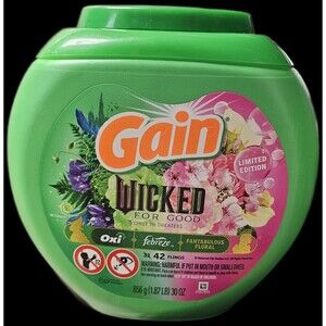 Limited Edition 42 Ct Gain Flings Wicked for Good Laundry Detergent Pods